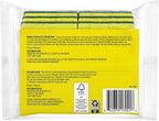 Amazon Basics Heavy Duty Scrub Sponges, Dual-Sided Design, Yellow/Green, 6-Pack, Packaging may vary