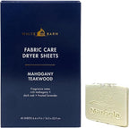 Bath & Body Works Mahogany Teakwood Fabric Care Dryer Sheets - Box of 40 sheets - with a Natural Oats Sample Soap