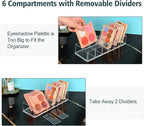 JessLab Acrylic Organizers, Bathroom Organizer for Drawer, Cosmetic Display Cases for Vanity, Countertop, Desk, Kitchen, and Makeup Storage, 6-Section