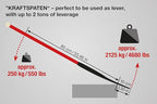 IDEALSPATEN - Made in Germany Since 1899 - Kraftspaten Slim Demo Digger, All Steel, Sharpened Edge, Breaker Bar 11lb - 49in (Kraftspaten Slim)#IS160