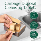 CLEANOMIC - Garbage Disposal Cleansing Tablets (8 Pack) - Foaming Garbage Disposal Cleaner and Deodorizer, Household Garbage Disposal Cleaners, Sink Cleaner and Deodorizer, Kitchen Drain Cleaner
