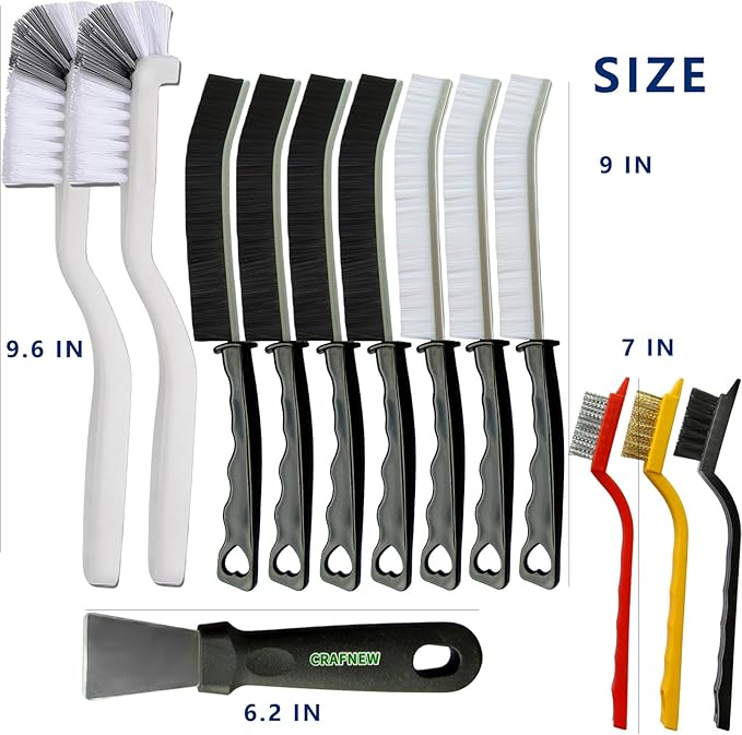 13Pcs Crevice Cleaning Brush Set, Cleaning Brush Tools, Hard Bristle Gap Household Cleaning Products Suitable for Toilets, Kitchens, bathrooms, Cups, Windows
