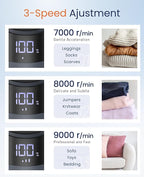 BEAUTURAL Fabric Shaver and Lint Remover, Rechargeable Electric Sweater Shaver with 3 Speeds, 6 Leaf Blades and LED Display, Portable Pilling Remover for Clothes, Furniture, Blankets