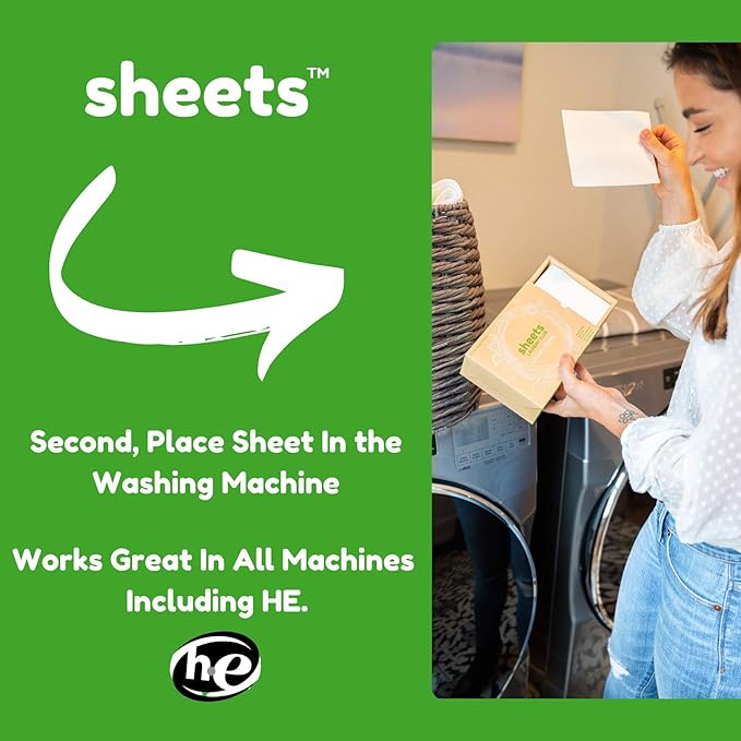 Sheets Laundry Club Bundle - 50 Pack (up to 100 loads) Fresh Linen Detergent Sheets & 40 Pack Lavender Dryer Sheets - New Liquidless Technology, Travel Essential Cleaning Supplies