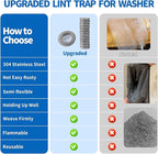 40 Pieces Lint Traps Stainless Steel Washing Machine Lint Snare Traps Laundry Mesh Washer Hose Filter with 40 Pcs Cable Ties