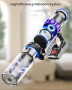 Cordless Vacuum Cleaner,600W 50KPA 65Mins Self-Standing Vacuum Cleaners for Home, Stick Vacuum Cordless with Wall Mount Charging, LED Display, Upgraded Roller Brush for Carpet,Pet Hair,Hardwood Floor