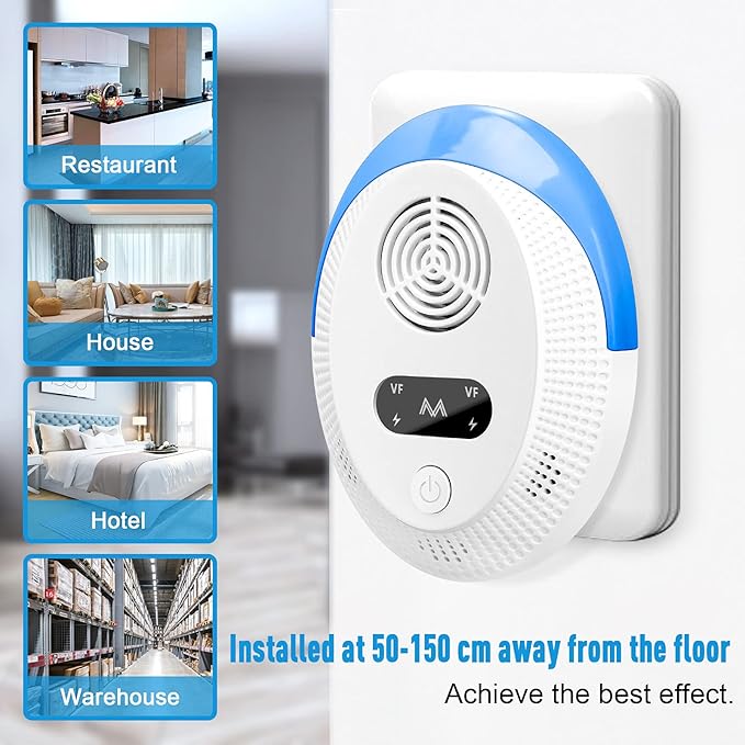 2025 Upgraded Mouse Repellent, Ultrasonic Pest Repeller, Home Indoor Pest Repellent for Insect, Roach, Spider, Ant, Bug, Rodent, Mouse, Bugs, Mosquito, Mice, 6 Packs