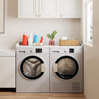 OAKHAM HOME Washer Dryer Countertop 54" W x 27.5"D Washer Dryer Topper with Non-Slip Pads Laundry Countertop for Laundry Room Organization and Storage, White