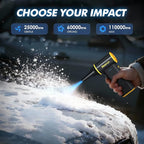Electric Air Duster - 110,000 RPM Compressed Air Duster, 120W Cordless Air Blower for Computer Keyboard，House, Outdoor & Car, 3-Speed Rechargeable Mini Turbo Fan, Type-C Fast Charge (X113)