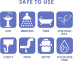 SANI 360° Sani Sticks Drain Cleaner and Deodorizer, 48 Count, Unscented Enzyme Pipe Cleaners, Eliminate Odors, Prevent Clogged Drains, Safe for Sinks, Bathtub Drains, Septic Tanks