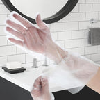 Long Sleeve Cleaning Gloves Disposable Elbow Length Plastic Sleeve Waterproof Protective Arm Gloves Cleaning Kitchen