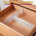 8 Pcs Drawer Dividers for Clothes, 3.15" High 11.34"-19.69" Adjustable Expandable Dresser Drawer Organizer, Clear Plastic Separators for Dresser, Baby Clothing (8, clear)