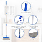 Broom - 52-Inch Adjustable Long Handle Broom, Multi-Scene Indoor Cleaning Tool for Hardwood Floors, Tiles, Kitchens, Offices, Courtyards, Lobbies, Patios.