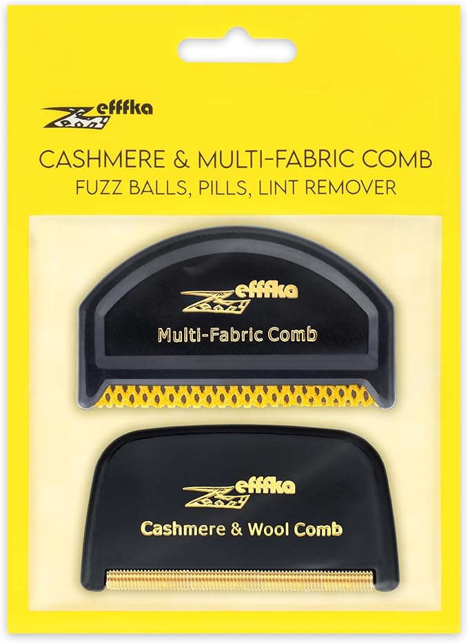 ZEFFFKA Cashmere Fine Wool Clothes Sweater Multi-Fabric Garments De-Pilling De-Fuzzing Comb Lint Fuzz Balls Remover Pills Cleaner and Shaver