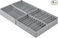 Qozary 4 Pack Drawer Organizers, 10 Grids Foldable Dresser Organizers for Clothing, Folded Clothes, T-shirt, Tank Tops, Camisoles, Underwear, Leggings, Baby Clothes