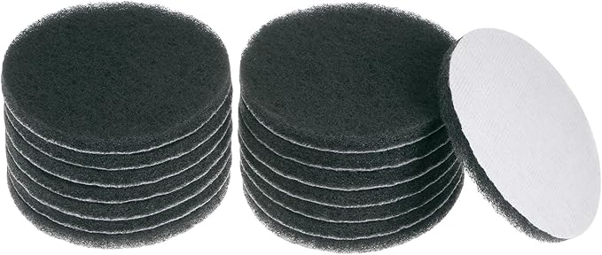 HARFINGTON 15pcs Drill Power Brush 5 inch Tile Scrubber Scouring Pads 1500 Grit for Bathroom Kitchen Household Cleaning