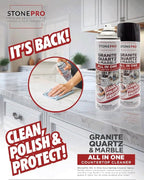 Stone Pro All-in-One Countertop Cleaner Spray - for Quartz, Granite, Marble & More!