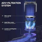 Cordless Vacuum Cleaner, 38Kpa Vacuum Cleaners for Home, 60Mins Lightweight Stick Vacuum with LED Display, Anti-Tangle & Wall Mount , 8 in 1 Lightweight Vacuum for Hard Floors Carpet Pet Hair, Gold