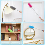 Tanlade 8 Pcs Microfiber Feather Duster for Cleaning 13-31 Inch Extendable Cobweb Dusters Ceiling Fan Duster Washable Bendable Tool for Office Car Window Furniture (Stylish Color)
