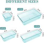 StorMiracle 25 PCS Drawer Organizer Set, 4 Varied Size Bathroom and kitchen Drawer cabinet organizer Trays, Clear Storage Bins for Makeup, Jewelry, Utensils and Gadgets