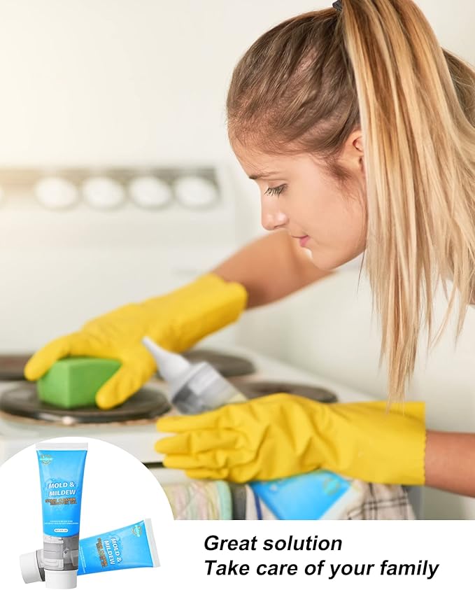 Mold Remover Gel, Household Washing Machine Cleaner for Washing Machine Seal, Bathroom Grout, Caulk, Mold Cleaner Best for Home Sink, Kitchen, Showers