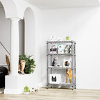 M MZG 1000 lbs 4 Tier Shelf Metal Storage Shelves Wire Rack Closet Organizers for Garage Kitchen Bathroom Laundry Chrome 11.8" D x 25.6" W x 45.5" H