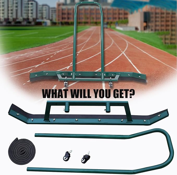 Sport Tennis Court Squeegee Aluminum Alloy Court Squeegee Rain Shuttle for Sports Court Water Wiper Device Water Remover Stadium Dust Collector Wiper Green