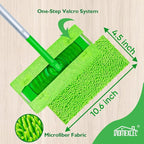 HOMEXCEL Microfiber Mop Pads Compatible with Swiffer Sweeper, Reusable Machine Washable Pad Refills, Mop Head Replacements for Multi Surface Floor Cleaning, 10 Pack