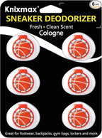 Knixmax Versatile Deodorizer Balls for Shoes Gym Bags Home Freshener for Closets Lockers Odor Eater Eliminate Unpleasant Scent Cologne Basketball
