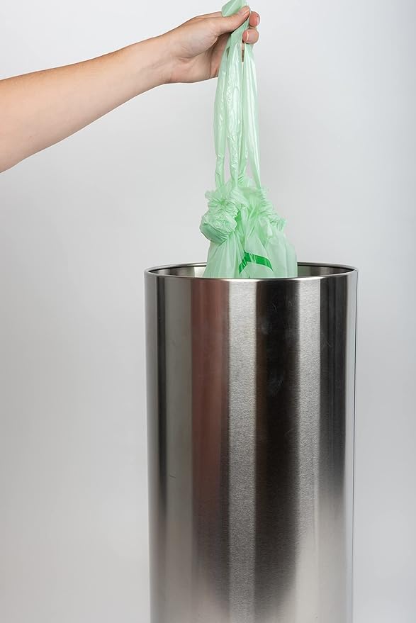 13 Gallon Compostable Drawstring Trash Bags by BioBag, 40 Count, BPI Certified, Meets ASTM D6400 Standards, Easy-Tie Kitchen Liners