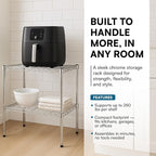 Heavy-Duty Pantry Organizers and Storage with Adjustable Shelves, No Tool Assembly, Bathroom Storage Solution, Storage Shelves with 250 Pound Weight Capacity Per Shelf