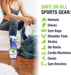 Vapor Fresh Sports Cleaner and Deodorizer - For Boxing Gloves, Sports Pads, Helmets, Gym Bags, Gym Equipment and More - Naturally Powered By Plants, 16 Fl Oz (1-Pack)