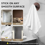 Suction Cup Hooks for Shower, 9 PCS Waterproof Towel Hooks for Bathroom Window Glass Door Adhesive Hooks, Bath Robe Looafh Wreath Hooks for Hanging, No Drill Removable & Reusable