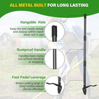 Weed Puller Tool, 4 Claw Stand Up Manual Weeder, Heavy Duty Weeding Tool with 60 inch Long Handle,Steel Head,Uprooting Dandelion Removal Gardening Tools for Farm Lawn Grass Removal