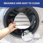 Flat Mop Head Replacements, Microfiber Mopping Pads Refills, 10-Pack Spin Mop Pads + 1 Plastic Pad &1 Scrape for Floor, Wall & Ceiling Cleaning - Fits EasyWring & RinseClean Systems