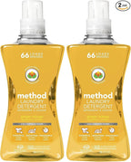 Method Liquid Laundry Detergent, Ginger Mango, 66 Loads Per Bottle, Hypoallergenic + Stain Remover, 53.5 Fl Oz (Pack of 2)