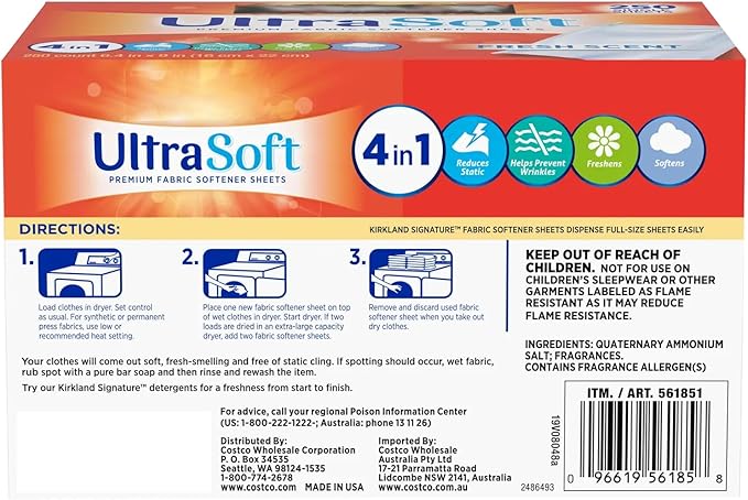 200 Dryer Sheets (6.4"x9") w/Easy-to-Dispense Box to Drive Clothes Ultra Soft & 200 Pulls ZNRO Powder Free Lint Free Paper Facial Tissues Super Soft 4-Ply 6.1"x6.9" w/Compact Pink Plastic Packaging