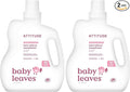 ATTITUDE Baby Fabric Softener, Plant and Mineral-Based Ingredients, HE Compatible, Vegan and Cruelty-free Laundry and Household Products, Unscented, 80 Loads, 67.6 Fl Oz (Pack of 2)