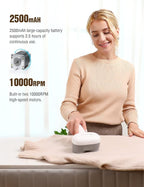 VASSON Fabric Shaver, Electric Lint Remover, Rechargeable Lint Shaver, Sweater Shavers to Remove Pilling, Large Fuzz Remover for Clothes Couch Furniture (Greyish White)