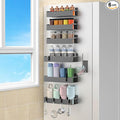 Magnetic Water Bottle Holder for Refrigerator, Cup Holder Organizer for Stanley and Tumbler for Kitchen, 6 Pack, Dark Gray