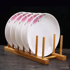 Kunovo Bamboo Dish Rack,Pot lid/Plate/Cutting Board Organizer for Kitchen cabinets,Bottle Drying Holder