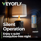 VEYOFLY Fruit Fly Traps for Indoors, Fly Trap Indoor, (2 Device + 6 Refills) Fly Catcher Indoor, Gnat Traps for House Indoor, Fly Trap, Plug in Light Flying Insect Trap, Bug Killer