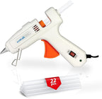 60W Professional Hot Glue Gun Kit - Full Size, Fast Heating, Heavy Duty Silicone Glue Gun with Sticks for Crafts, DIY, Home Repairs White