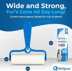 PetLovers 6.3" Large Lint Roller for Pet Hair Extra Sticky 360 Sheets, Ideal for Pet Hair Removal from Furniture & Clothes, Dog and Cat Lint Remover 4 Pack