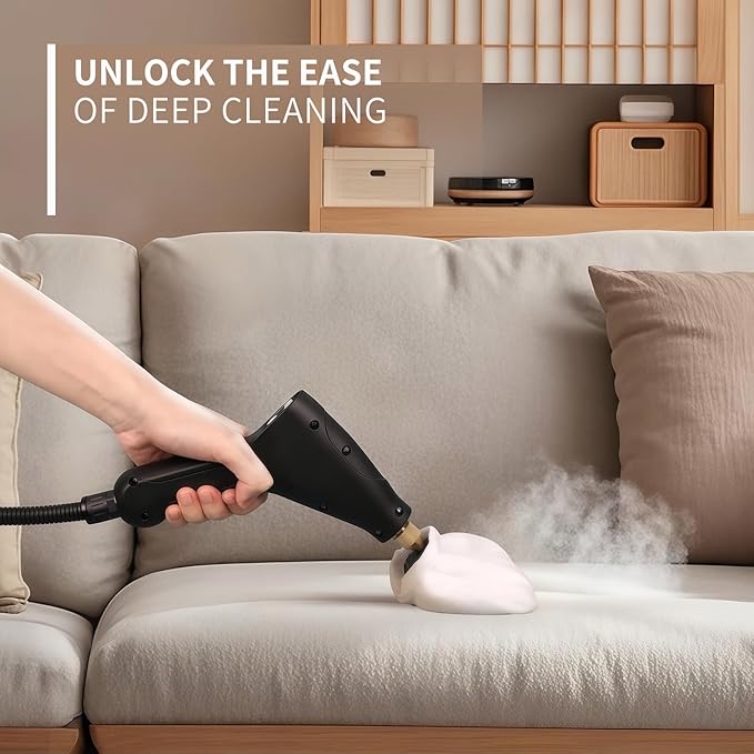 Steam Cleaner, 2500W High Pressure Steamer for Cleaning, 6-Level Adjustable Handle, 10s Fast Heat-Up, 250°F Deep Cleaning for Home, Kitchen, Car, Dirt, Grease, Grout, Tile