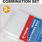 2 PK Twin XL/Twin Mattress Bags for Moving, Waterproof Mattress Cover for Disposal and Storage