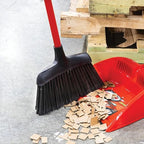 Libman Commercial 994 Commercial Angle Broom, Steel Handle, 54" Length, 13" Width, Black/Red (Pack of 6)