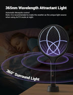 YISSVIC Electric Fly Swatter 4000V Bug Zapper Racket Dual Modes Mosquito Killer with Purple Mosquito Light Rechargeable for Indoor Home Office Backyard Patio Camping (Black-2 Pack)