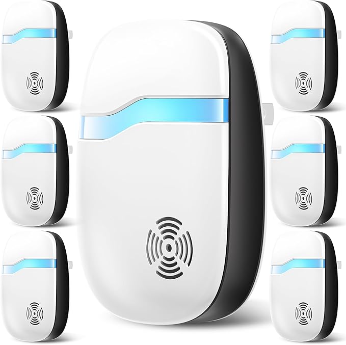 (2025 Upgraded) Ultrasonic Insect & Pest Indoor Repeller, Plug-in Control Device Electronic Repellent for Rodent, Mice, Rats, Roaches, Bugs, Ants, Spiders, Mosquitoes, Silent for Home Use (6 Pack)