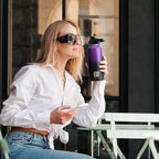 DYSANKY 32 oz Insulated Water Bottle | Thickened Stainless Steel Vacuum Metal | Portable Sports Water Jug for Gym and Hiking with Straw, Carrier Bag, Handle Strap | BPA-Free 32 oz, Black